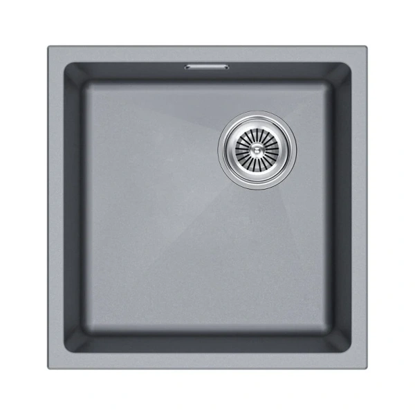 Мойка для кухни Paulmark Lumi 45 см серый металлик LU45SK-GRM (детальная фотография)