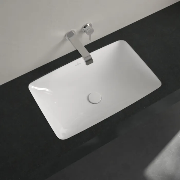 Раковина Villeroy & Boch Loop & Friends 68 см альпийский белый 4A580001 (детальная фотография), прямоугольной формы