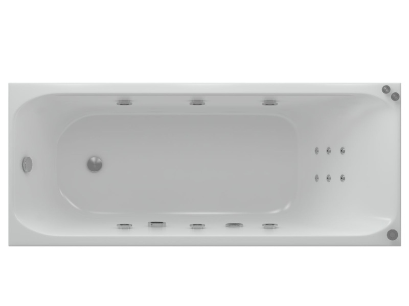 Ванна акриловая Акватек Альфа 170x70 см с гидромассажем ALF170-0000007 (детальная фотография)
