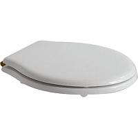 Крышка-сиденье с микролифтом Globo Paestum белое/бронза