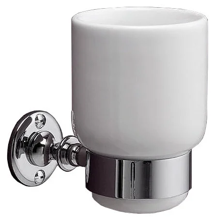 Стакан для ванной керамический, цвет белый, фурнитура хром, Devon&Devon First Class DD33070CR (детальная фотография), по запросу index_2