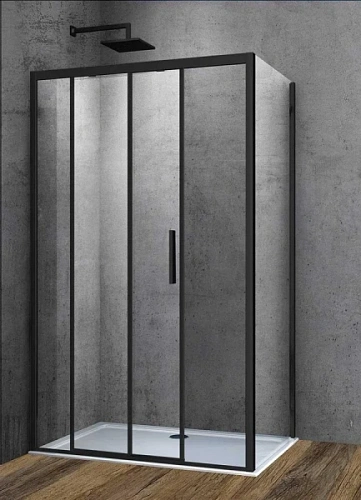 Душевой уголок Vincea Soft 120x90 см черный - фото 1