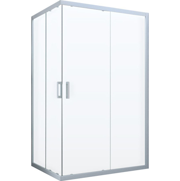 Душевой уголок профиль белый стекло прозрачное Vegas-glass ZA-F NOVO 120*100 01 01 (детальная фотография)