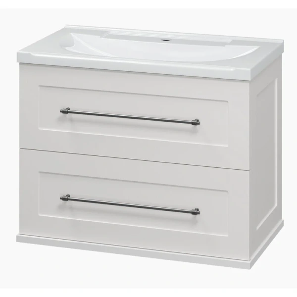 Тумба под раковину подвесная Misty Марта 70 см белая П-Мрт09070-011Пр (детальная фотография), подвесная, пристенная