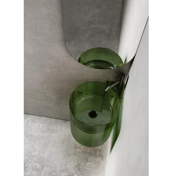 Раковина Abber Kristall 42 см зеленая AT2705Emerald (детальная фотография), 40 см