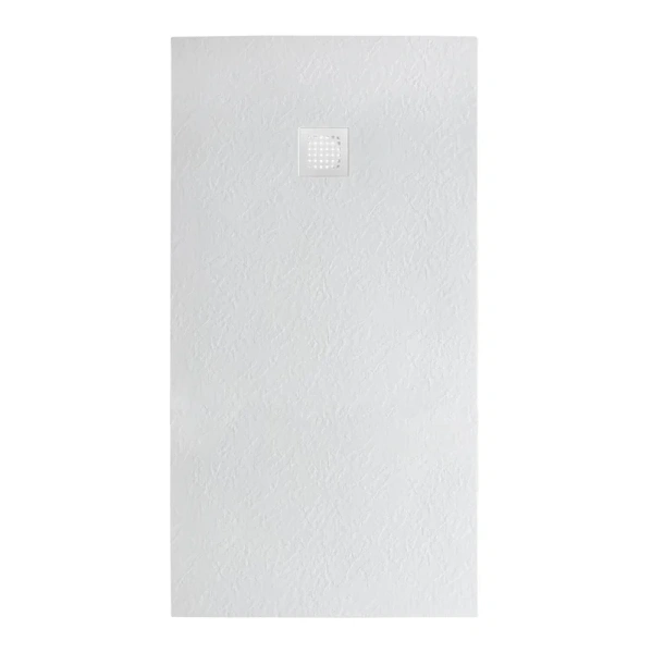 Душевой поддон BelBagno Uno 170х80 см накладка белая матовая TRAY-MR-UNO-AH-170/80-35-W-BO (детальная фотография), из искусственного камня