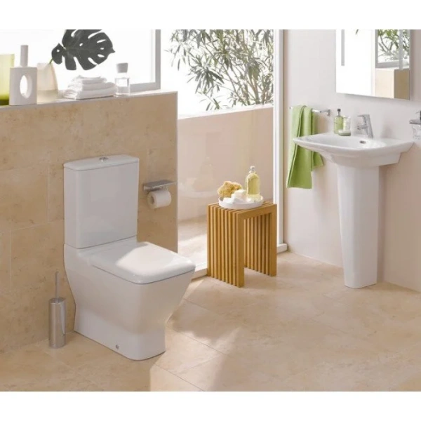 Унитаз компакт Laufen Palace 8.2470.6.000.231.1 с боковыми отверстиями (детальная фотография), напольные