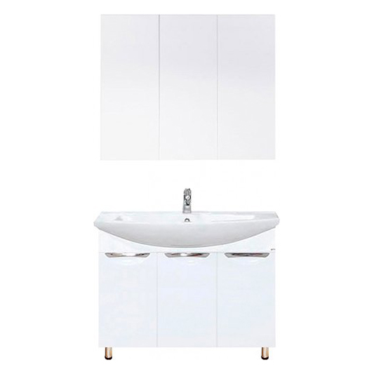 Тумба под раковину напольная Misty Лаванда 80 см белая Э-Лав01080-011Пр (детальная фотография), в наличии