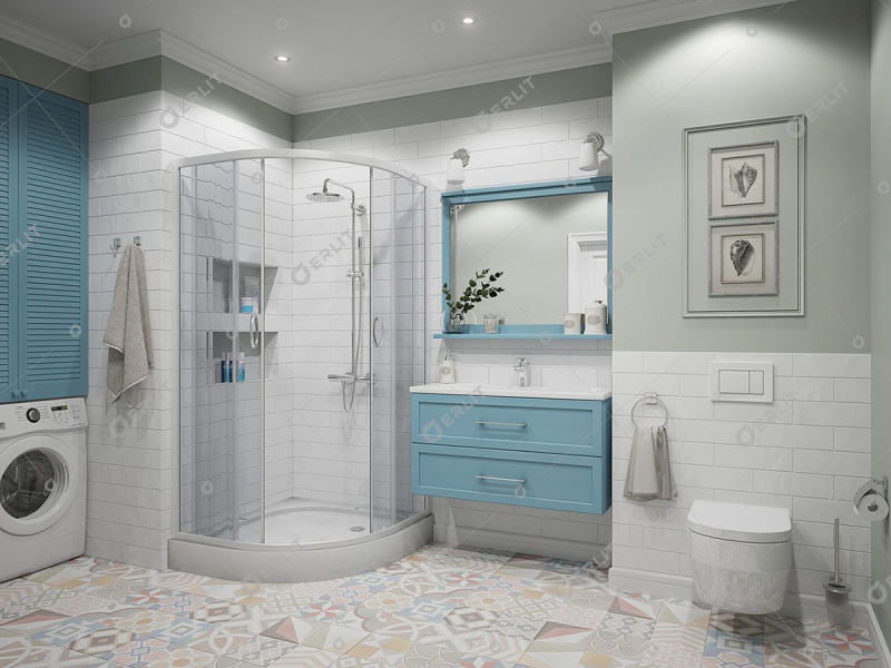 Душевой уголок Erlit Comfort ER0509 (детальная фотография), раздвижные