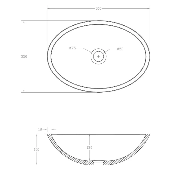 Раковина Abber Karbon 50 см черная AK2042 (детальная фотография), современные, hi-tech