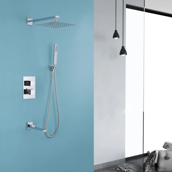 Душевой комплект Abber Daheim хром AF8250 (детальная фотография), хром