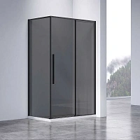 Душевой уголок Vincea Slim-N 130х80 см профиль черный стекло тонированное
