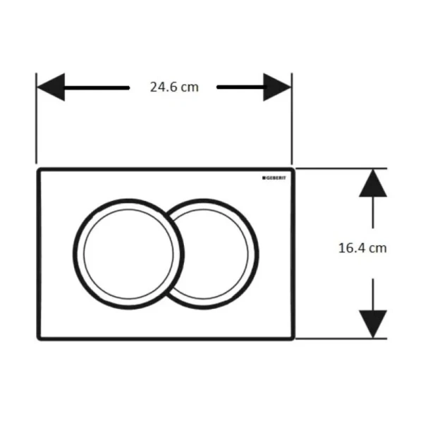 Инсталляция для унитаза Geberit Duofix кнопка хром 458.149.21.1 (детальная фотография), с кнопкой