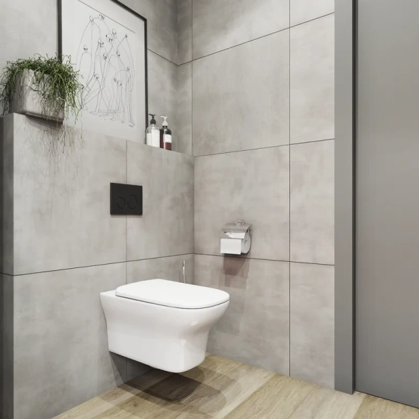 Унитаз подвесной Lavinia Boho Bristol с сиденьем микролифт 3305002R (детальная фотография), безободковые, сиденье с микролифтом , с антивсплеском