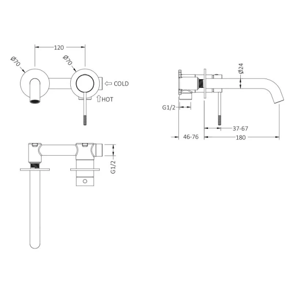 Смеситель для раковины Timo Saona розовое золото 2372/19SM (детальная фотография), для раковины