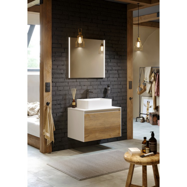 Зеркало с подсветкой Aqwella SM 80 см прямоугольное SM0208 (детальная фотография), в наличии