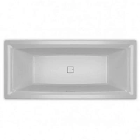 Акриловая ванна Riho Still Square Fall Plug & Play B099060005, 180 x 80 см, наполнение через перелив, цвет белый