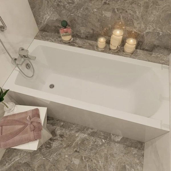 Ванна акриловая Vayer Milana Гл000026961, 170 x 80 см, цвет белый (детальная фотография), 170х80