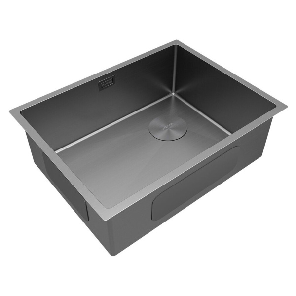 Мойка для кухни Paulmark Next-Skew 58 см серая матовая PM885844-MG (детальная фотография), врезные, встраиваемые