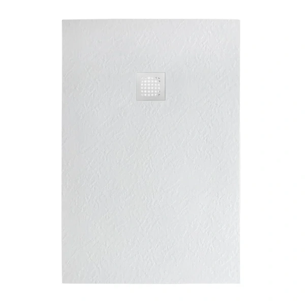 Душевой поддон BelBagno Uno 100х80 см белый, накладка белая матовая TRAY-MR-UNO-AH-100/80-35-W-BO (детальная фотография), прямоугольные