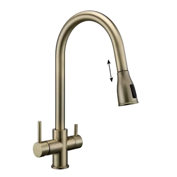 Смеситель для кухни Paulmark Lange бронза La214212-BR (детальная фотография)