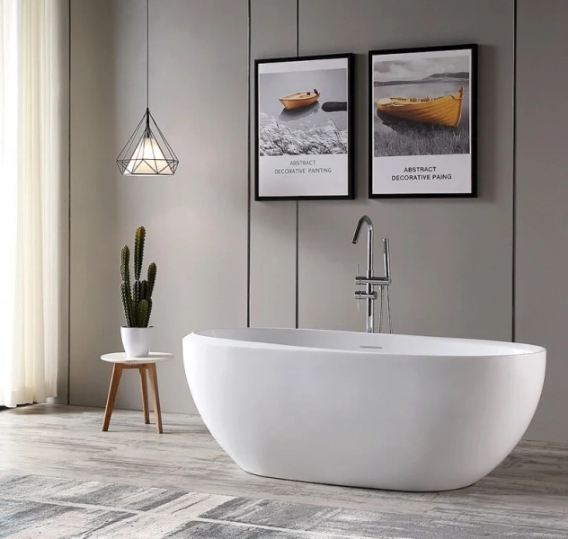 Акриловая ванна Abber 170х80 см белая AB9285 (детальная фотография), 170x80 см