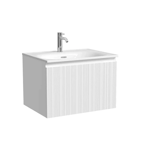 Тумба под раковину подвесная Sancos Code 60 см белая - фото 6