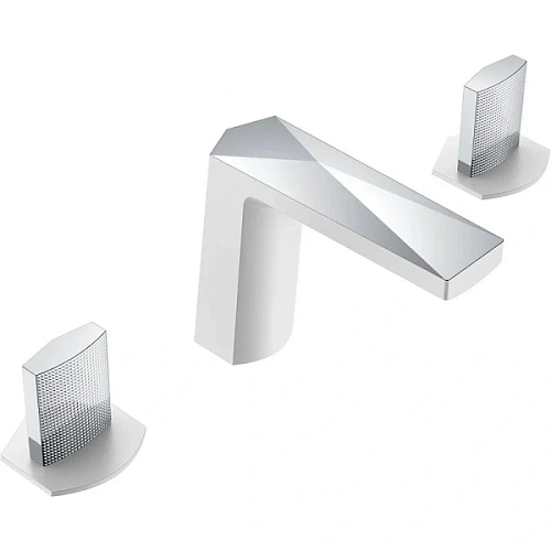 Смеситель для раковины Boheme Venturo белый хром - фото 5