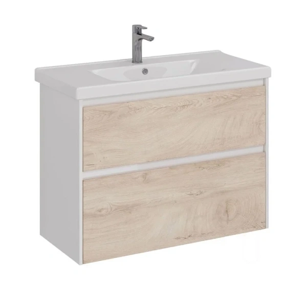 Тумба с раковиной Lemark Combi LM03C100T 100 см 2 ящика (детальная фотография)