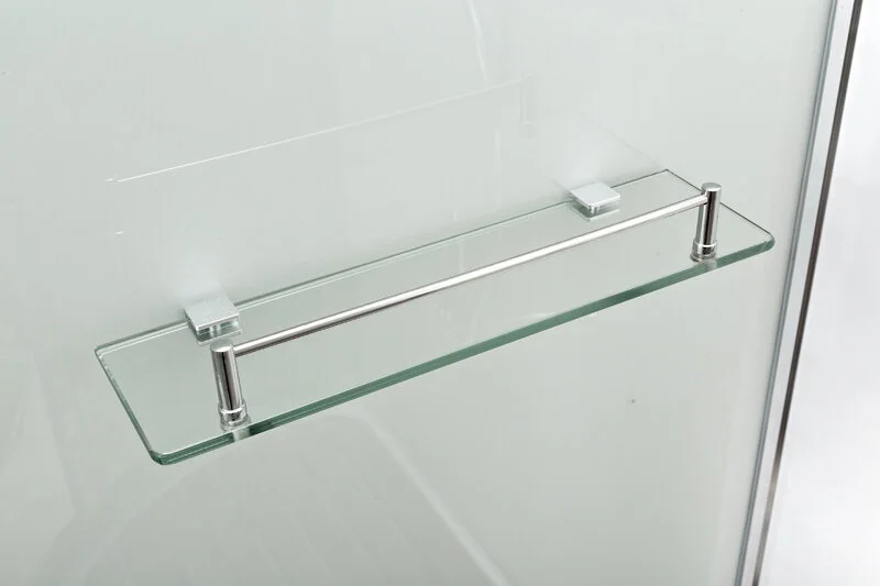 Душевая кабина Deto EM 120x80 см асимметричная EM1512RLED+GM (детальная фотография), со стеклянными задними стенками