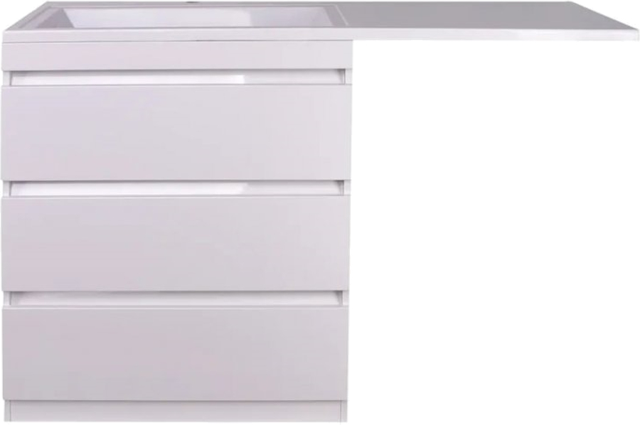 Тумба с раковиной напольная Style Line Даллас СС-00002221 140 см с тремя ящиками (детальная фотография)