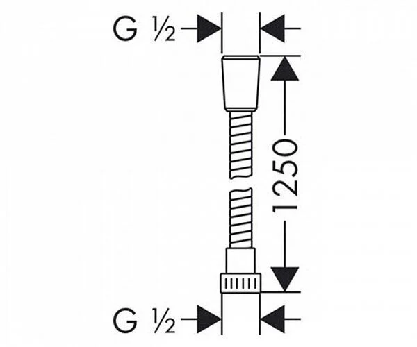 Шланг для душа Hansgrohe Sensoflex металлический 28132000 (детальная фотография), шланги для душа