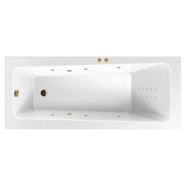 Ванна гидромассажная Excellent Ava Line Nano 160 x 70 см, белый/золото, WAEX.AVA16.LINENANO.GL (детальная фотография)