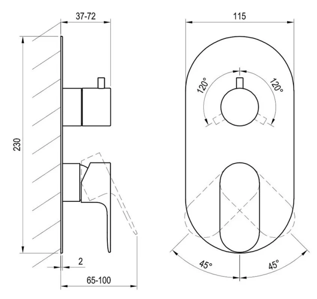 Смеситель для душа Ravak Eleganta белый матовый X070260 (детальная фотография), для душа