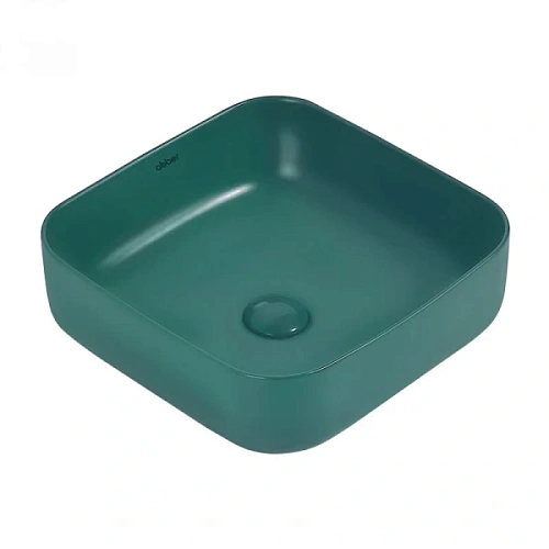 Раковина Abber Rechteck 38,5 см темно-зеленая матовая - фото 5