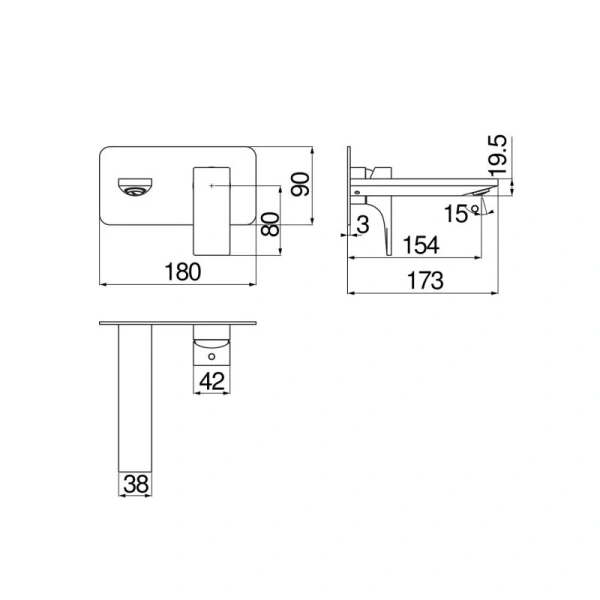 Смеситель для раковины Nobili Seven хром SE124198CR (детальная фотография), для раковины