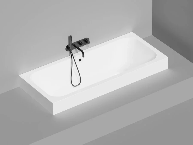 Ванна из искусственного камня Salini Orlanda Axis Kit 170х75 см белый матовый 103213M (детальная фотография), 170 см