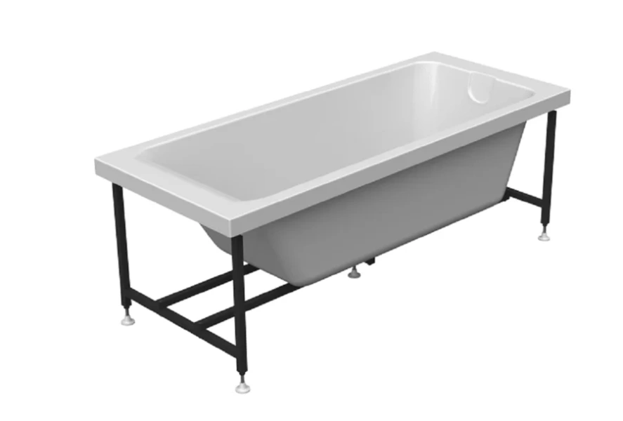 Акриловая ванна Радомир Агата 2-89-2-0-1-226Р, 170 х 70 см, фронтальный экран, каркас разборный, сифон, слив-перелив автомат в комплекте, белая (детальная фотография), 170х70