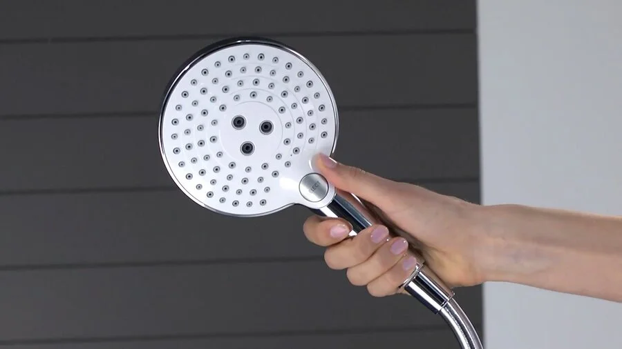 Душевая лейка хром-белый Hansgrohe Raindance Select 26531400 (детальная фотография), современные, hi-tech