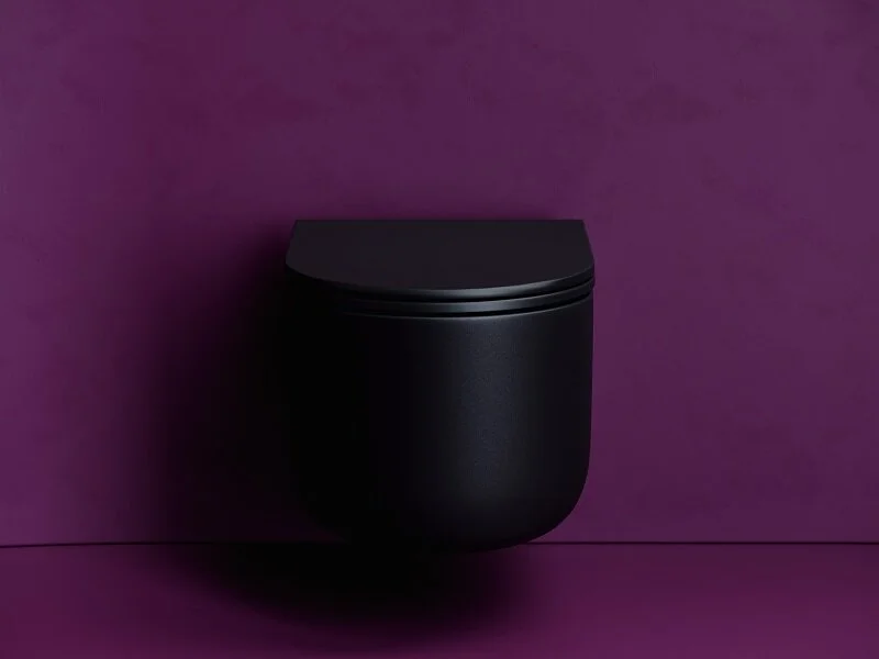 Унитаз подвесной Ceramica Nova Ulma черный CN4006TMB (детальная фотография), подвесные, встраиваемые