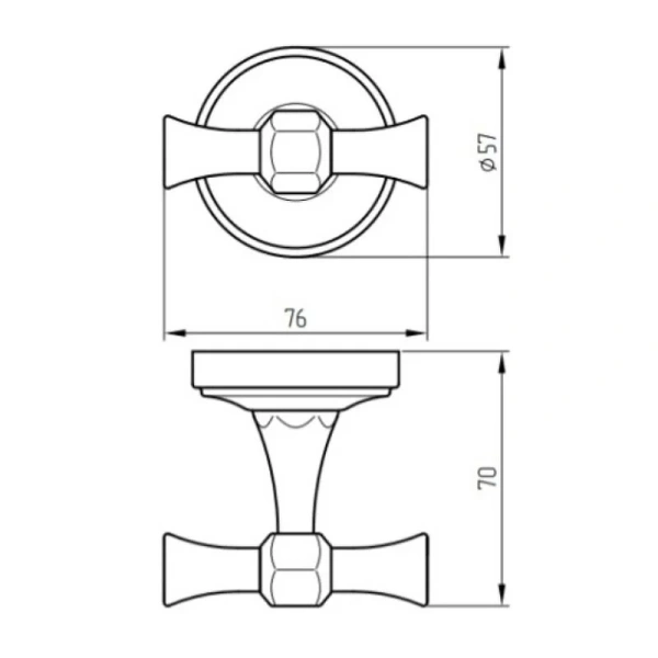 Крючок для ванной Migliore Fortuna золото 27708 (детальная фотография), классические, ретро