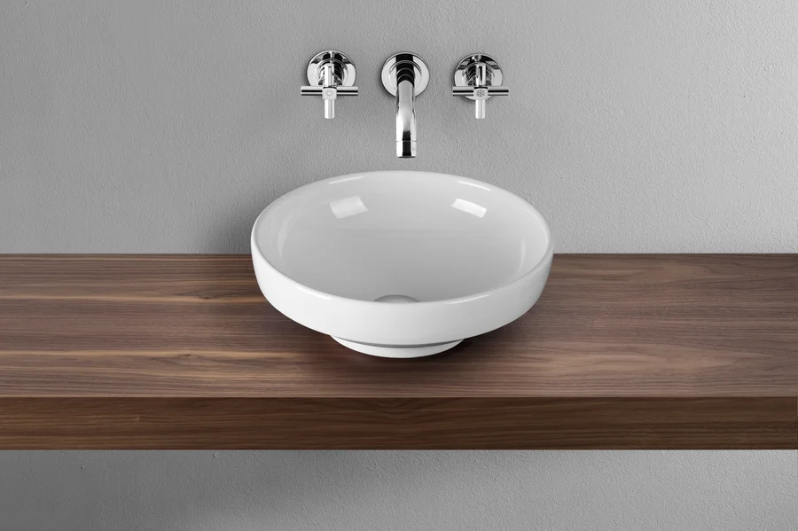 Раковина VitrA Water Jewels 40 см белая 4334B003-1361 (детальная фотография), накладные (на столешницу)