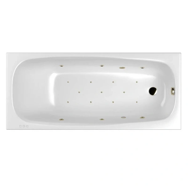 Ванна гидромассажная Whitecross Layla Slim Relax, 170 х 75 см, белая/бронза, 0122.170075.100.RELAX.BR (детальная фотография), акриловые