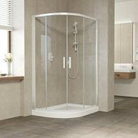 Душевой уголок профиль белый стекло прозрачное Vegas-glass