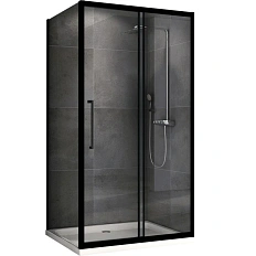 Душевой уголок Abber Schwarzer Diamant AG30120 120х80 см с металлической ручкой