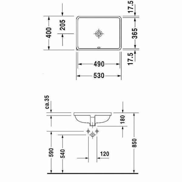 Схема (детальная фотография), встраиваемые (в столешницу)