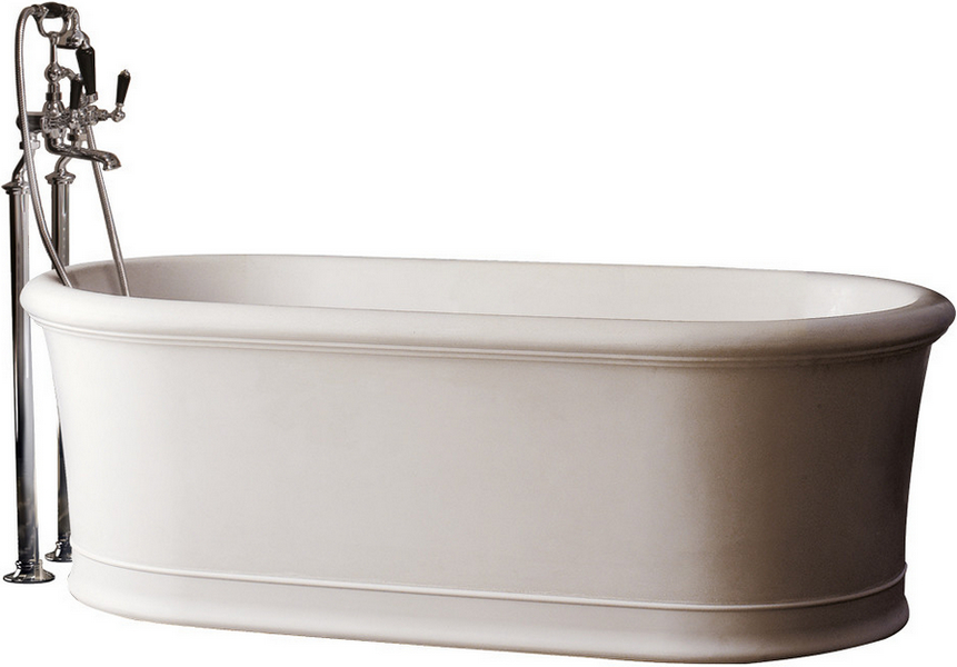 Ванна из искусственного камня White Tec Devon & Devon Celine 177х89 см белая 1NACELINE (детальная фотография), искусственный камень