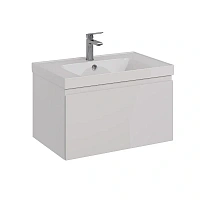 Тумба под раковину подвесная Lemark Veon Mini 70 см белый глянец