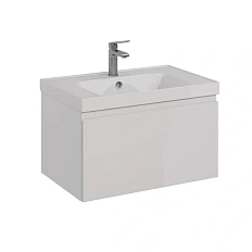 Тумба под раковину подвесная Lemark Veon Mini 70 см белый глянец
