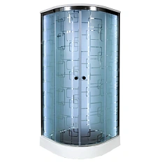 Душевая кабина Deto EM 100x100 см с led подсветкой